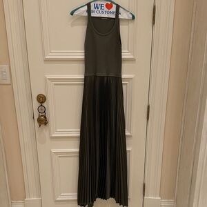 Eli Tahari Olive Green Maxi Dress
